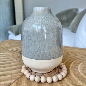 Magnolia Home by Joanna Gaines Small Modern Organic Ceramic Vase Gray Beige